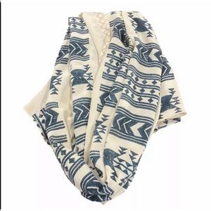 A Peace Treaty Tribal / Aztec Pattern Silk Scarf